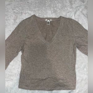 Light Brown/Tan long sleeve crop top